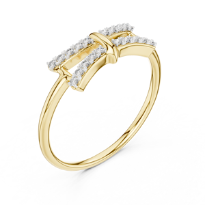Round Brilliant Lab Grown Diamond DEF VVS <b>Dainty</b> Band <b>Rings</b> 14K Pure Gold Fine Jewelry Anniversary Gifts OEM Wholesale Factory - Product Image 3