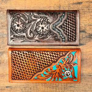 กระเป๋าสตางค์แบบยาวของผู้ชายหนังแกะลายแบบตะวันตกกระเป๋าถือแฟชั่นมีสไตล์มีที่ใส่เงินสดของขวัญสำหรับผู้ชาย - Product Image 4