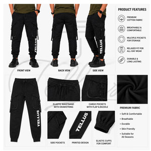 Men Hip Hop Street Wear Cargo Pants OEM 2026 New Autumn Men Fashion Cargo Pants Men Comfortable Regular Cargo <b>Trouser</b> - Product Image 6