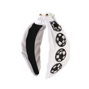 Dernière conception, bandeau brodé à la main avec perles, idéal pour les fêtes, cadeaux, personnalisable, serre-tête moderne unisexe de haute qualité - Product Image 2