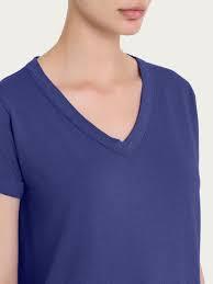 T-shirt en coton pour femme, coupe ajustée, col en V, manches courtes, décontracté, avec bordure en dentelle, couleur unie, tissu froissé, pull-over, haut pour tous les jours - Product Image 1