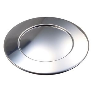 Assiette de Présentation Argentée Effet Miroir Premium, Assiette de Service Métallique Florale Dorée pour Événements, Traiteur, Mariages Modernes, Sous-Assiette de Table - Product Image 6