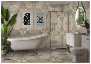 Azulejos de Porcelana Modernos de Lujo con Acabado Brillante, Diseño de Mármol para Paredes y Pisos Interiores, Tamaño 60x120cm, 600x1200mm, 24x48 Pulgadas - Product Image 3