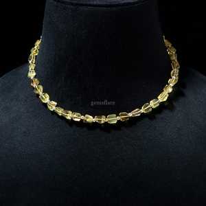 Collar de Citrino Natural Facetado con Cuentas, Joyería Artesanal de Citrino, Elegante Collar de Piedra de Nacimiento de Noviembre - Product Image 1