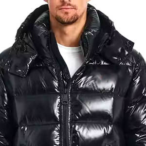Veste matelassée pour homme, mode hiver, logo personnalisé, imperméable, col en fourrure, vêtements d'extérieur, streetwear, design de manteau en duvet - Product Image 4