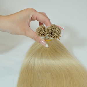 Vrais cheveux I-Tips extensions de cheveux à la kératine Double étiré Blond vietnamien prix de gros du produit - Product Image 1