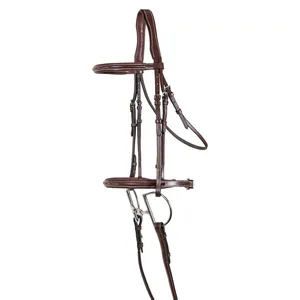 Wholesale 100% Genuine Leather Horse Bridle Best Quality Soft Padded Dressage Bridle at Competitive Price for Horses OEM - Product Image 5