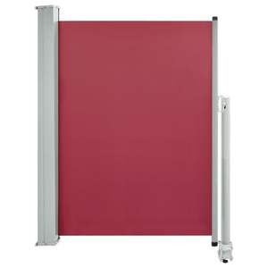 Auvent de patio latéral rétractable rouge 39.4 "x 118.1"-pour abri extérieur - Product Image 2