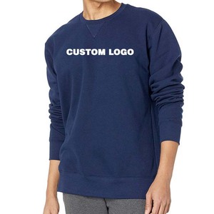 Sudadera Personalizada con Logotipo para Hombre, Cuello Redondo, Color Azul Marino, Corte Regular, Felpa Francesa de Algodón, Ropa Casual de Otoño para Adultos - Product Image 1
