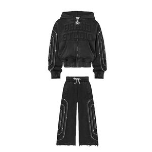 Fabricante Profesional de Conjuntos Deportivos para Hombre con Lavado Ácido, Ropa Urbana 100% Algodón para Invierno, Venta al Por Mayor, Mejor Proveedor, Venta en Grandes Cantidades - Product Image 4