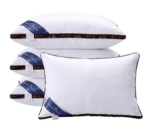 Oreiller de lit en coton biologique écologique prêt à être expédié, anti-acariens, doux et confortable pour dormir, logo personnalisé, vente en gros directe d'usine - Product Image 1