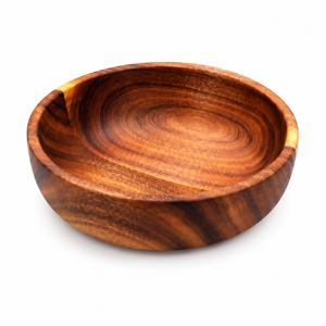 Tazón para Servir Ensaladas Hecho a Mano con Madera de Acacia Premium, Ecológico, Libre de BPA, Apto para Alimentos, Estilo Rústico, Vajilla para Fiestas y Cocina - Product Image 1