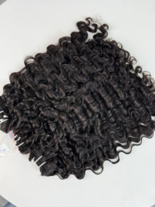 Venta al por Mayor de Extensiones de Cabello Humano 100% Natural, Ondulado Profundo, Color Negro Natural, Doble Trama a Máquina - Product Image 3