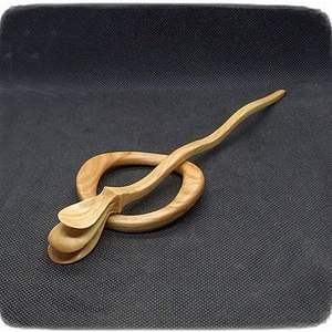 Pasador de Pelo de Madera Vintage Hecho a Mano, Palillo de Pelo de Madera Natural para Peinados Elegantes, Artesanías de Bambú y Madera - Product Image 6