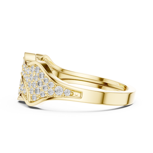 Anillo de Lujo para Hombre con Diseño de Ondas en Oro Amarillo de 14K y Diamantes Cultivados en Laboratorio de Menos de 1 Quilate S VIRVADIYA - Product Image 3