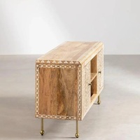 Mueble para TV Vandana Hexa Mira de madera de mango tallada a mano – Roseta