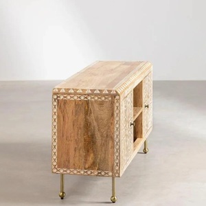 ตู้วางทีวีไม้มะม่วงแกะสลักด้วยมือ รุ่นวันดานา เฮกซา มิรา – โรเซต - Product Image 3