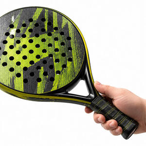 Raquette de padel personnalisée avec logo OEM, professionnelle, en fibre de carbone 3K 12K 18K T700 ou en fibre de verre, en forme ronde, en forme de larme ou en forme de diamant - Product Image 2