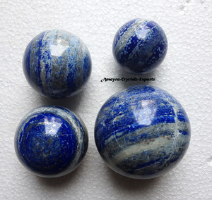 Esferas de Lapislázuli, Piedras Preciosas Naturales Hechas a Mano, Esferas de Cristal Resistentes al Agua de Gujarat-Amayra Crystal Exports - Product Image 5