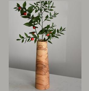 Florero Decorativo de Madera Tallada para Mesa, Marca Privada, Florero de Madera de Primera Calidad para Regalo - Product Image 1