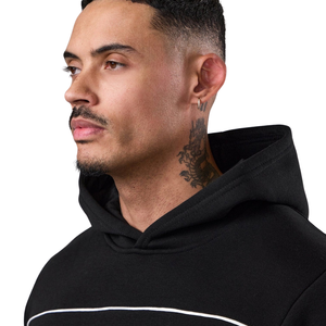 Mens Black Fleece Hooded Tracksuit Casual <b>Athletic</b> Gymwear Jogger Set Winter Sports Activewear Hoodie and Pants Comfortable - Product Image 3