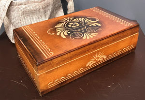 Stylish premium quality trendy <b>floral</b> pattern decorative keepsake <b>storage</b> organizer wooden Jewelry <b>Box</b> - Product Image 2