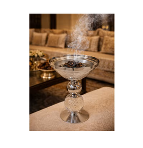 Magnifique brûleur d'encens à refoulement en métal avec support, porte-encens d'aromathérapie pour la maison, diffuseur de parfum de luxe islamique - Product Image 4