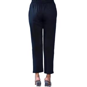 Nouveau design OEM pantalon en molleton de coton pour femmes pantalon respirant de conception de streetwear solide - Product Image 4