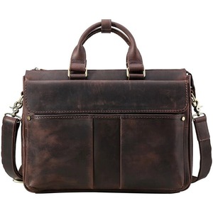 Sac pour ordinateur portable en cuir véritable 100% durable, imperméable, pour usage quotidien, bureau, affaires, décontracté, sac fourre-tout, mallette pour hommes LLB-0382 - Product Image 2