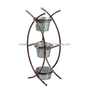 Conjunto de 2 Metal oro plantadores - Product Image 3