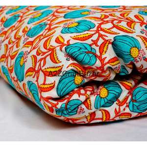 Fait main, écologique, 100% coton pur, respirant, séchage rapide, léger, imprimé à la main, magnifique design indien pour filles et femmes - Product Image 4