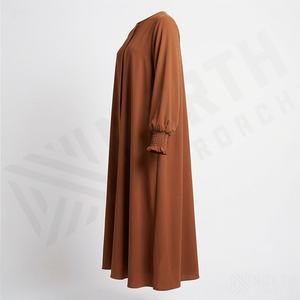 Abaya Modeste Personnalisable et Respirante de Qualité Supérieure, Coupe Évasée, Ample et Plissée, Robe Musulmane pour Femme, Tenue de Mode Islamique - Product Image 3