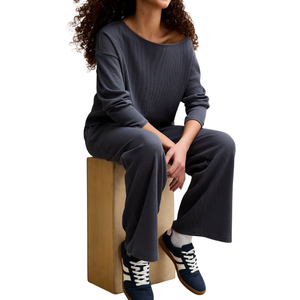 Girl's Waffle <b>Off</b> <b>Shoulder</b> <b>Sweatshirt</b> jersey relaxed fit - Product Image 5