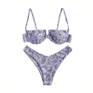 Traje de Baño Elegante para Mujer, Bikini de 2 Piezas con Cuello Halter y Lentejuelas, Tejido Premium de Spandex/Nylon, Colores Personalizados, Gran Venta - Product Image 2