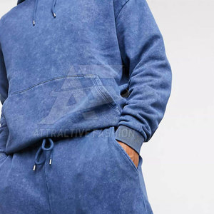 Nouvelles tenues de sport tendance, personnalisables avec votre propre logo, effet délavé, avec fermeture éclair, très chaudes. - Product Image 4