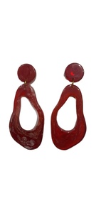 ต่างหูเรซินสีแดงสไตล์นางฟ้าที่ทันสมัยสำหรับสุภาพสตรีต่างหูเรซิน - Product Image 5