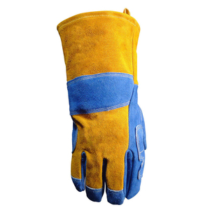 Heat Resistant Reinforced Cow Split Leather Hand Safety Welding Work <b>Gloves</b> Top Quality Material Welder Working <b>Gloves</b> - Product Image 2