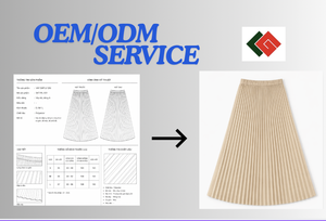 Falda plisada de cintura natural, fabricante de ropa de Vietnam, OEM ODM, falda tejida para mujer, ropa femenina, etiqueta personalizada, venta al por mayor - Product Image 3