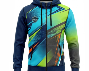 Bulk Order Customised Garment Dyed Sublimation Zipped Hoodies for Schools Teams & Corporate Events-Wolson Industry WI-SH-00077 - Product Image 4