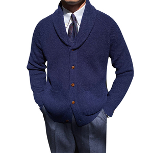 Cárdigan de Punto Acanalado de Alta Calidad con Bolsillos <span class=keywords><strong>Laterales</strong></span>, Cuello Camisero y <span class=keywords><strong>Botones</strong></span> Delanteros - Product Image 1