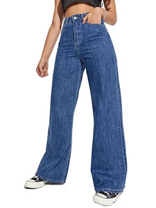 Pantalones Vaqueros Rectos para Mujer Talla Grande, Cómodos, con Múltiples Bolsillos, 100% Algodón, Largos, OEM, de la Mejor Calidad - Product Image 4