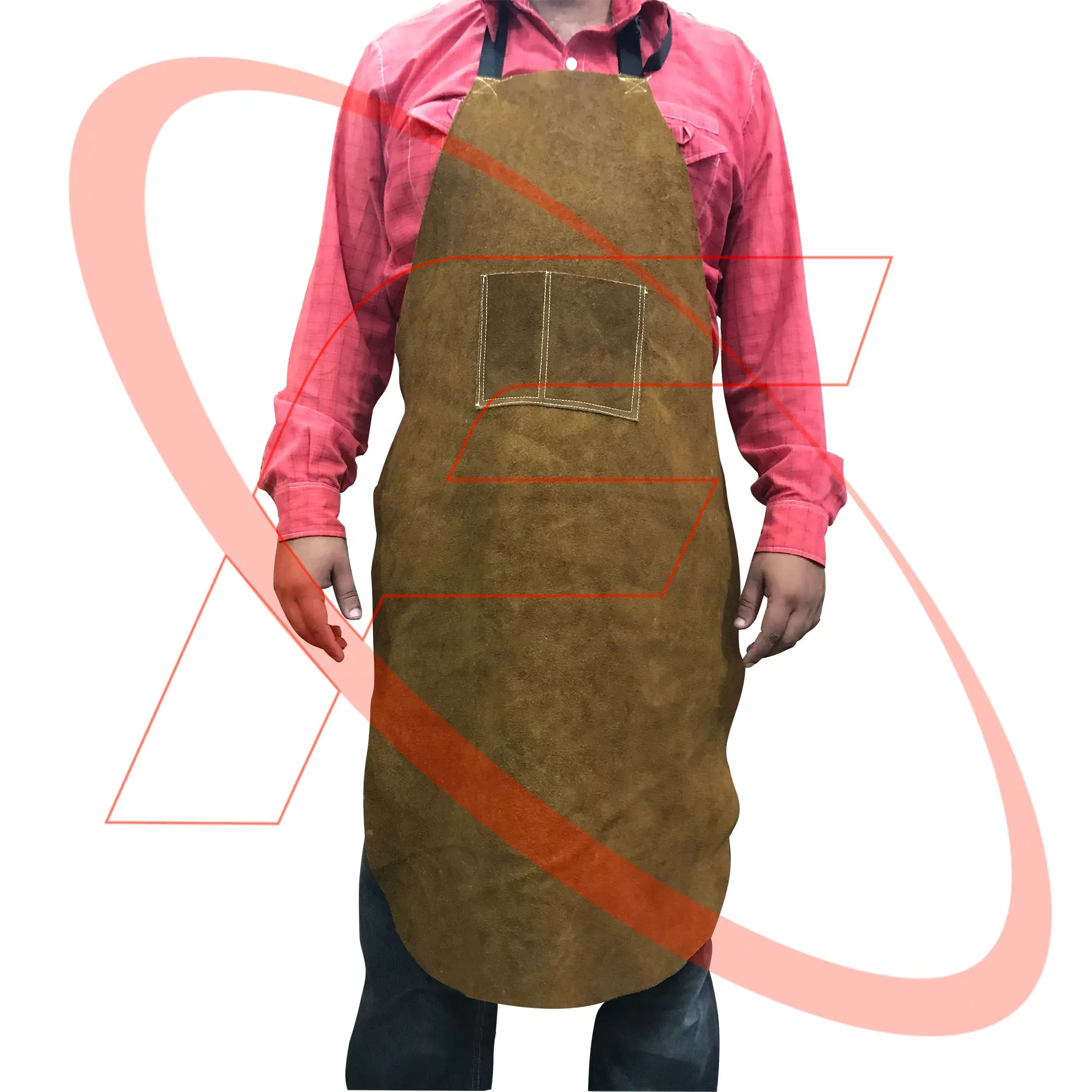 Wholesale Leather Welding Work Apron Heat Resistant and Flame Resistant Bib Apron Flame Retardant Heavy Duty Leather Apron