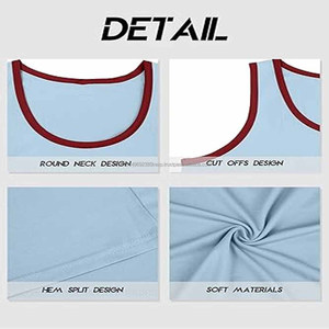 Débardeur pour hommes, service OEM, respirant, prix de gros, couleurs unies, débardeurs pour hommes - Product Image 5