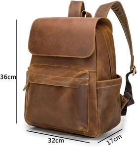 Mochila de Moda de Cuero Genuino Premium con Cierre, Poliéster, Gran Capacidad, para Laptop de 15.6 Pulgadas, para Hombres y Mujeres, Resistente, para Viajes - Product Image 4