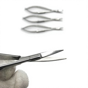 Ciseaux à ressort de qualité supérieure, en acier inoxydable argenté, avec poignée antidérapante et pointe droite tranchante - Product Image 3