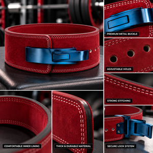 Cinturón de Levantamiento de Pesas Rhino Fitness de Neopreno Ajustable, Rojo, Envolvente, Soporte Duradero para Adultos, Todas las Temporadas - Product Image 4