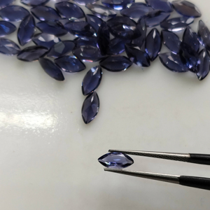 อเมทิสต์ธรรมชาติ 8x4 มม. ทรงมาร์คีส์เจียระไน สีม่วง คุณภาพดีที่สุด พลอยเม็ดเดี่ยว เอฟเฟกต์เพลโอโครอิก สำหรับทำเครื่องประดับ สีแดง - Product Image 6