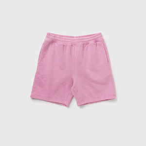 Pantalones Cortos de Algodón Rosa para Hombre, de Color Sólido, Cintura Elástica, Casuales, de Verano, Transpirables, Tejido de Punto, Corte Medio - Product Image 1