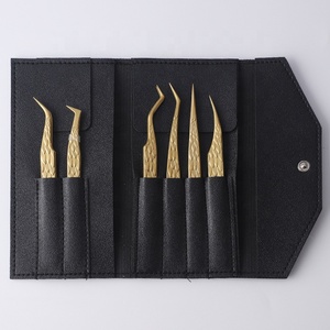 Pince à épiler pour extensions de cils en acier inoxydable durable de haute précision 35 °   45 °   90 °   Cils personnalisés avec logo OEM, pointe lisse et colorée - Product Image 5