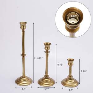 Candelabros de Hierro Dorado Antiguo, Portavelas Decorativos de Estilo Vintage para Decoración de Mesa del Hogar - Product Image 4